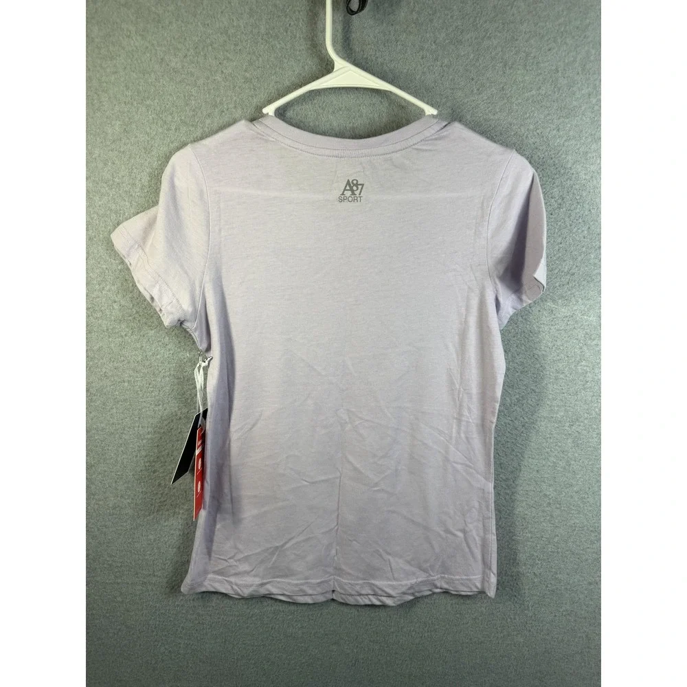 Aeropostale Sport Shirt Women's Small Purple Reflective Logo Athletic Tee